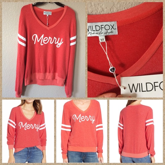 Wildfox Tops - Wildfox “Merry” V-neck Sweater